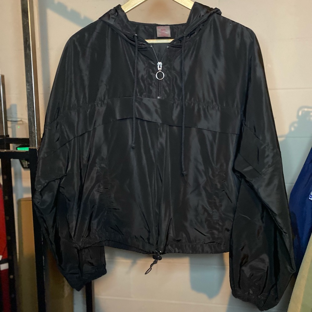 No Boundaries Black Cropped Windbreaker